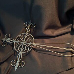 12x20 Welded Metal Wall Hanging Cross Authentic Handmade Rustic Cutout